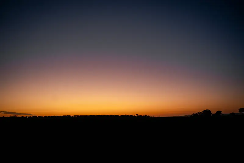 First light along the Serengeti horizon